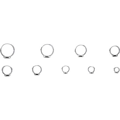 BGS Edelstahl-Schlauchklemmen-Sortiment ß 5,8 - 21 mm 170tlg. - 14115