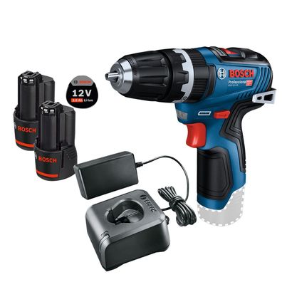 Bosch Akku-Schlagbohrmaschine GSB 12V-35 / 2x 3,0 Ah Akku + Ladegerät