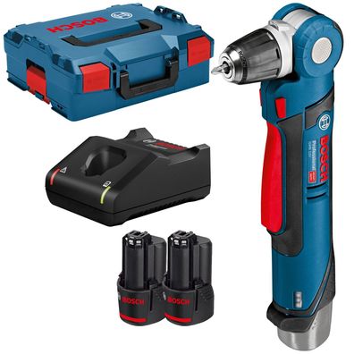 Bosch Akku-Winkelbohrmaschine GWB 12V-10 12 V / 2x 3,0 Ah Akku + Ladegerät