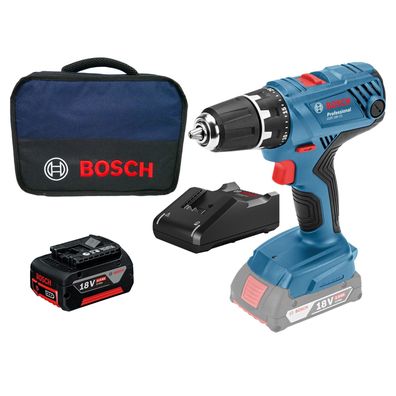 Bosch Akku-Bohrschrauber GSR 18V-21 / 1x 4,0 Ah Akku + Ladegerät im Softbag