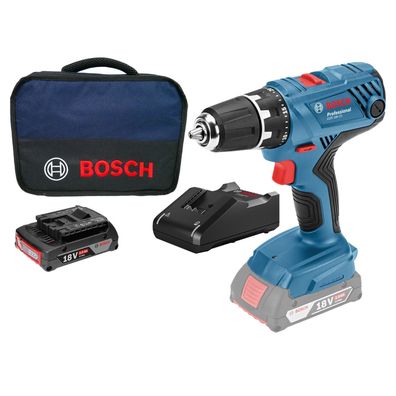 Bosch Akku-Bohrschrauber GSR 18V-21 / 1x 2,0 Ah Akku + Ladegerät im Softbag