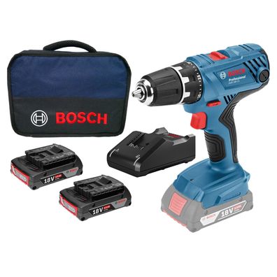 Bosch Akku-Bohrschrauber GSR 18V-21 / 2x 2,0 Ah Akku + Ladegerät im Softbag