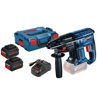 Bosch Akku-Bohrhammer GBH 18V-21 mit SDS plus / 2x 5,5 Ah ProCORE18V Akku