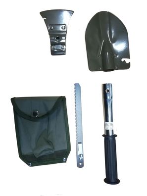 5-in-1 Multifunktions Werkzeug-Set Spaten, Säge, Hammer, Beil, Öffner, Tasche