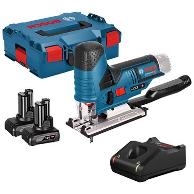 Bosch Akku-Stichsäge GST 12V-70 / 2x 4,0 Ah Akku + Ladegerät in L-Boxx