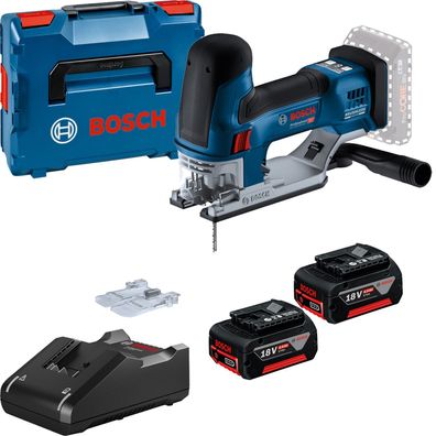 Bosch Akku-Stichsäge GST 18V-155 SC / 2x 4,0 Ah + Ladegerät in L-Boxx 136