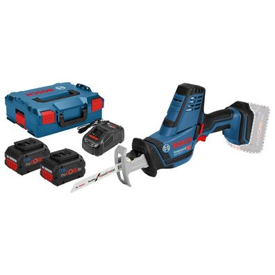 Bosch Akku-Säbelsäge GSA 18V-LI Compact / 2x 5,5 Ah ProCORE18V Akku + Ladeg