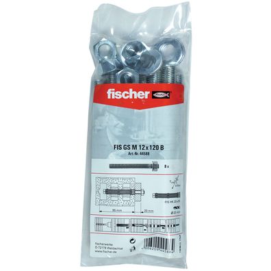 Fischer 8x Gewindeanker FIS GS M12 x 120 - 044588