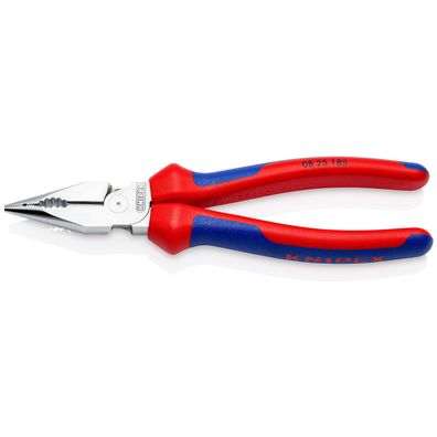 Knipex Spitz-Kombizange mit Mehrkomponenten-Héllen verchromt 185 mm - 08251