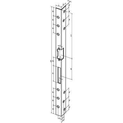 ASSA ABLOY Sicherh.-Winkelschließbl.312 L.500mm S.3mm STA geschliffen verz