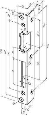 ASSA ABLOY Sicherh.-Winkelschließbl.069 S.3mm STA dukatengold DIN L - -6905