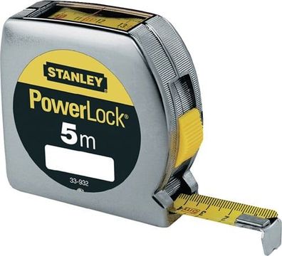 Stanley Taschenrollbandmaß PowerLock L.5m B.19mm mm/cm EGII Ku. Sichtfenster