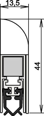 athmer Térdichtung Wind-Ex 1-310 1-s.L.860mm Alu. silberf. HLT - 1-310-0860