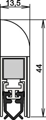 athmer Térdichtung Wind-Ex 1-310 1-s.L.985mm Alu. silberf. HLT - 1-310-0985