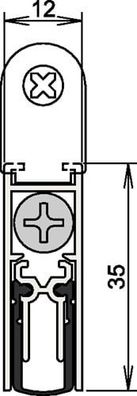 athmer Térdichtung Doppeldicht M-12/35 1-392 1-s.L.958mm Alu. silberf. HLT