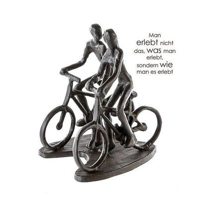 Skulptur "Rad Tour", brüniert, H.13cm, Eisen, von Gilde Handwerk