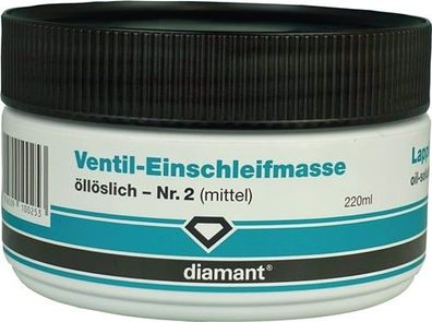 Diamant Ventil-Einschleifmasse K. mittel grau - 100 25