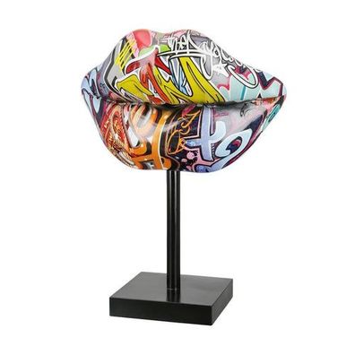 Skulptur Kiss, Street Art, 9x19,5x26cm, bunt, von Gilde Handwerk