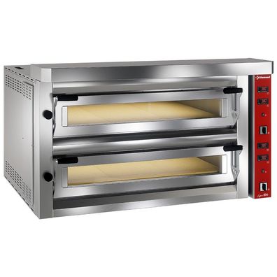 Pizzaofen Pizza Ofen BREIT Flammkuchenofen für 12x (Ø) 35 cm Pizzen Gastlando