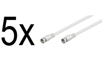5 x SAT DVB-S SatelitenKabel F Stecker 75 Ohm für Satellit LNB Anschlusskabel