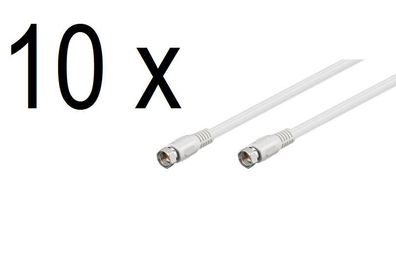 10 x SAT DVB-S SatelitenKabel F Stecker 75 Ohm für Satellit LNB Anschlusskabel