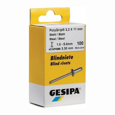 GESIPA Blindniet PolyGripÂ® Nietschaft d x l 4 x 13 mm - 1464883