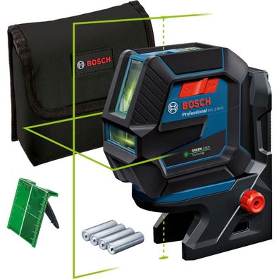 Bosch Kombilaser GCL 2-50 G / 4x 1,5 V-LR6-Batterie inkl. RM10 + Laserzielt