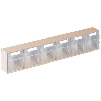 Lockweiler Klarsichtmagazin H 113 x B 600 x T 91 mm beige - 1500682