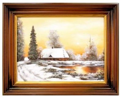 Winterlandschaft Handarbeit Ölbilder Gemälde Leinwand Ölbild Bild G120383