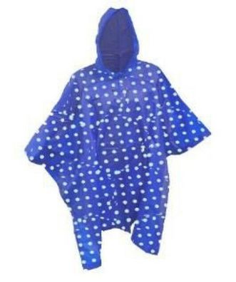 Filmer Fahrrad Regenponcho Quality Blue - blau mit hellen Punkten