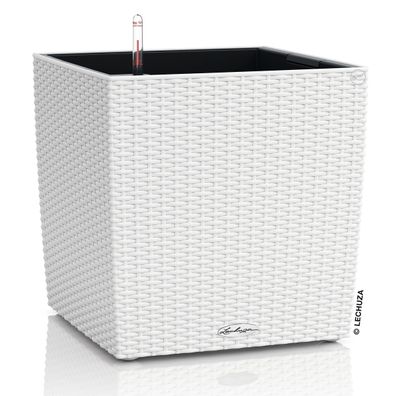 LECHUZA® Pflanzgefäße CUBE Cottage 40 Weiß All-in-One