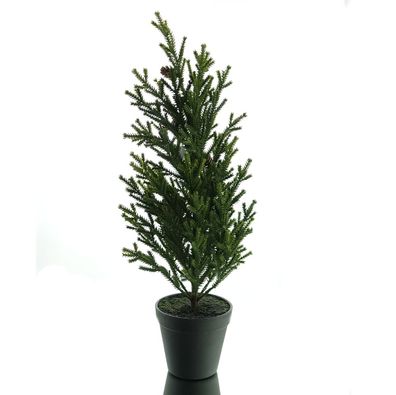 Weihnachtsbaum Konifere Grün im Topf 49 cm - Kunststoff