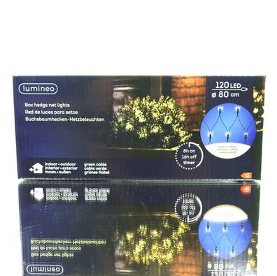 Lumineo LED Buchsbaumkugelnetz Ø 80 cm 120 Lichter warmweiß