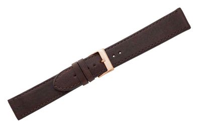 Herzog Italo-Vintage Uhrenarmband braun > Leder flach handgenäht