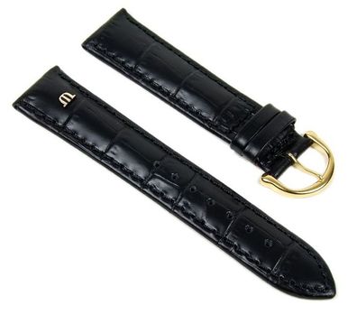 Maurice Lacroix Band 20mm | Kalbsleder-Louisiana-Optik schwarz 18270G