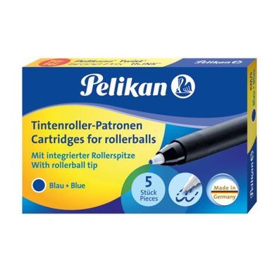 Pelikan Tintenroller Patronen KM/5 blau in SC mit 5 St