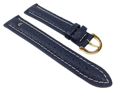Maurice Lacroix Ersatzband Leder Tiago Waterproof Dunkelblau 20mm