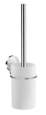 Smedbo WC-Bürste mit Behälter weiss selbstklebend edelstahl verchrom BK333