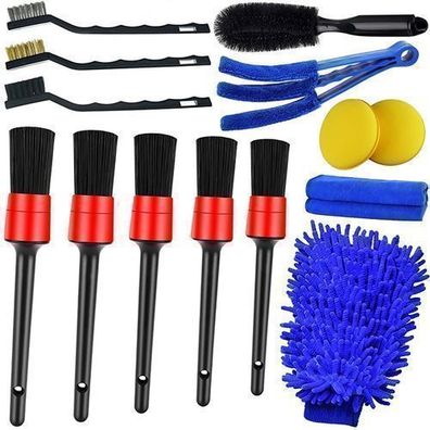 Auto Polierer Set Reinigungs Bürsten 15 PCS Autopflege Set Reinigung Autobürste Retoo