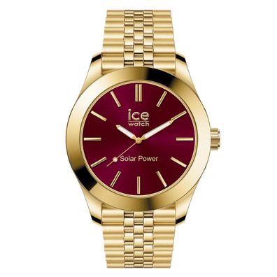 Ice-Watch Damenuhr ICE Steel Solar S Gold Weinrot 023793