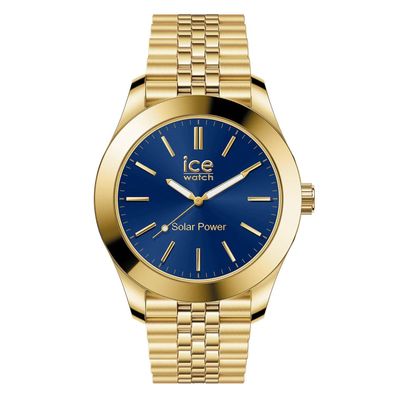 Ice-Watch Herrenuhr ICE Steel Solar M Gold Blau 023798