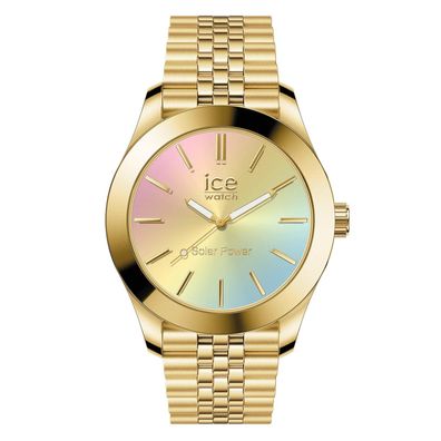 Ice-Watch Damenuhr ICE Steel Solar S Gold Regenbogen 023992