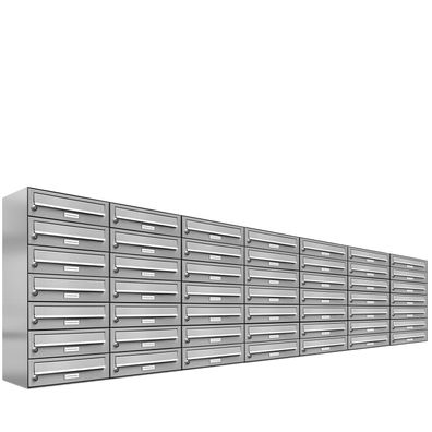 49er Premium Edelstahl Briefkasten Anlage für Außen Wand Design Postkasten 7x7