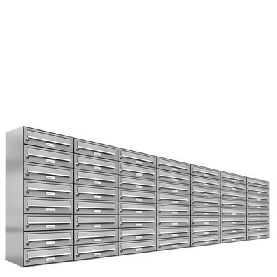 56er Premium Edelstahl Briefkasten Anlage für Außen Wand Design Postkasten 7x8