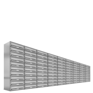 90er Premium Edelstahl Briefkasten Anlage für Außen Wand Design Postkasten 9x10