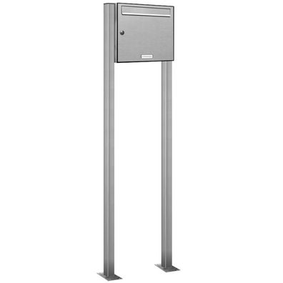 1er Premium Standbriefkasten Edelstahl Anlage freistehend Postkasten Ständer S