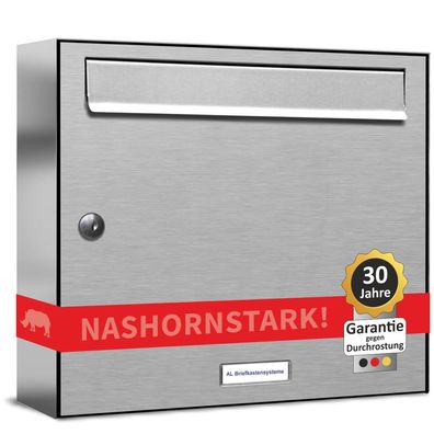 1er Premium V2A Edelstahl Briefkasten Anlage Außen Wand Design Postkasten 1x1 S