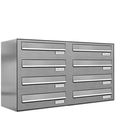 8er Premium V2A Edelstahl Durchwurf Briefkasten Anlage Zaun A4 Postkasten 2x4