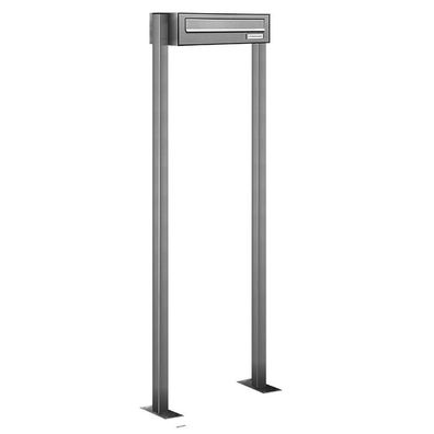 1er V2A Edelstahl Standbriefkasten Freistehend Durchwurfanlage