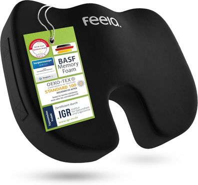 feela.® Orthopädisches Sitzkissen - Ergonomisch, Schmerzreduzierend, 3 Härtegrade